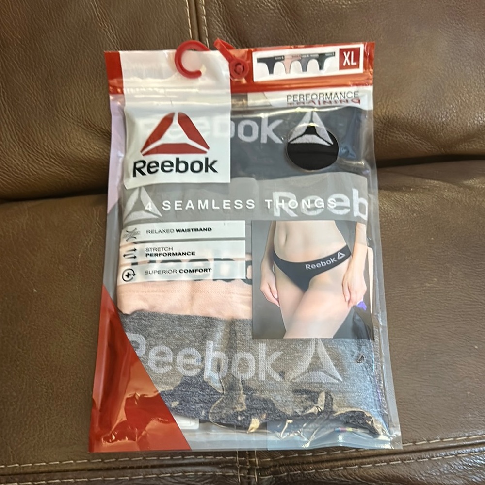 Reebok Pink and Black Panties Intimates Sleepwear